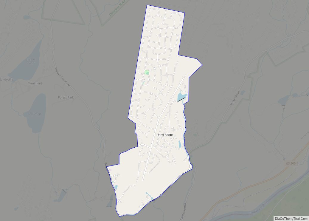 Map of Pine Ridge CDP, Pennsylvania