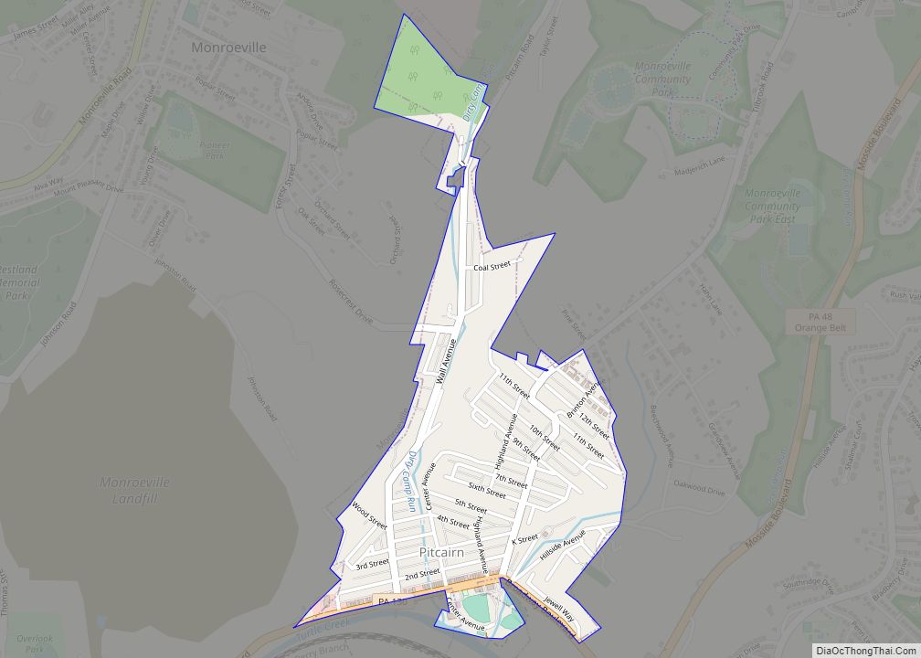 Map of Pitcairn borough