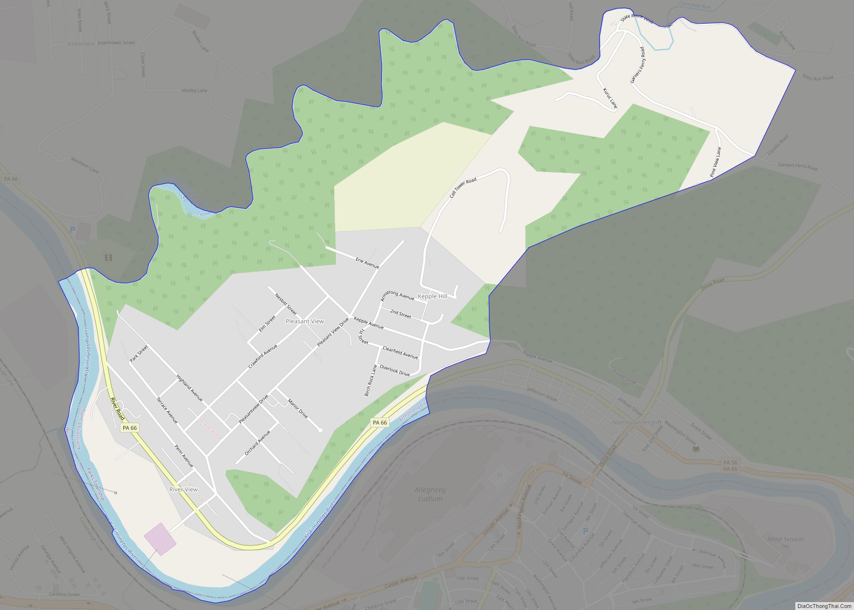 Map of Pleasant View CDP, Pennsylvania