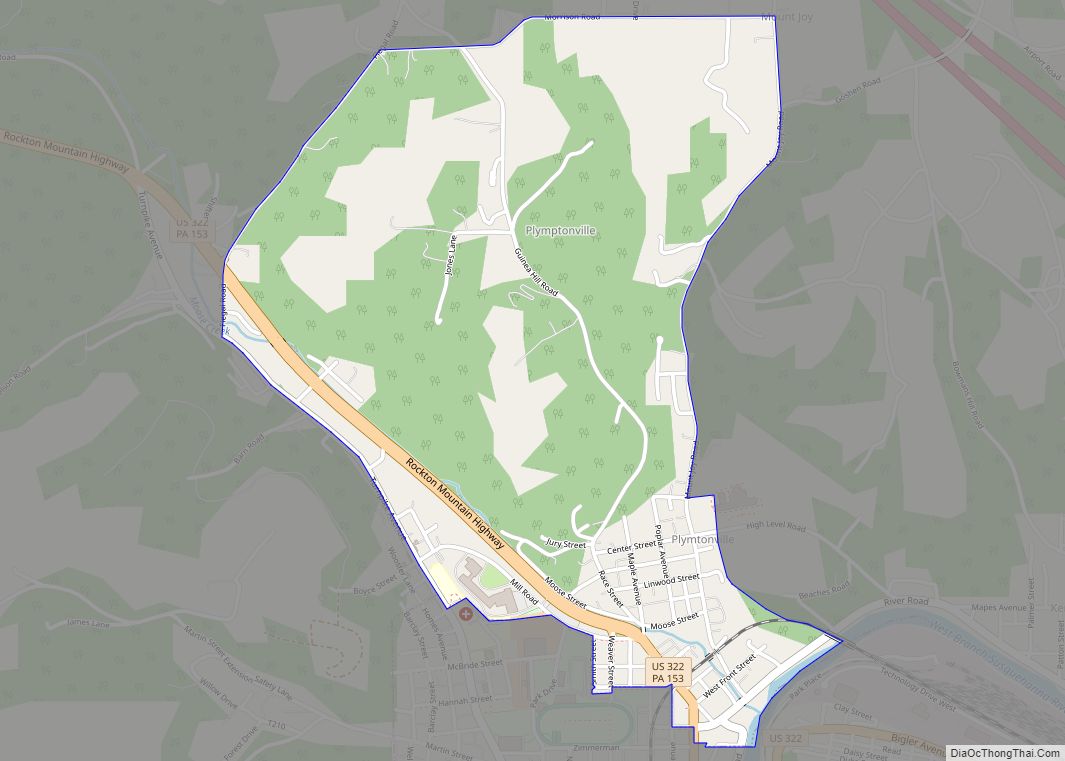 Map of Plymptonville CDP