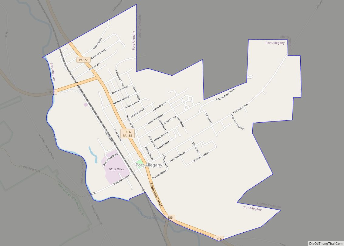 Map of Port Allegany borough