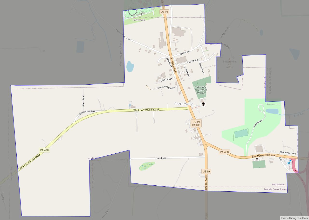 Map of Portersville borough