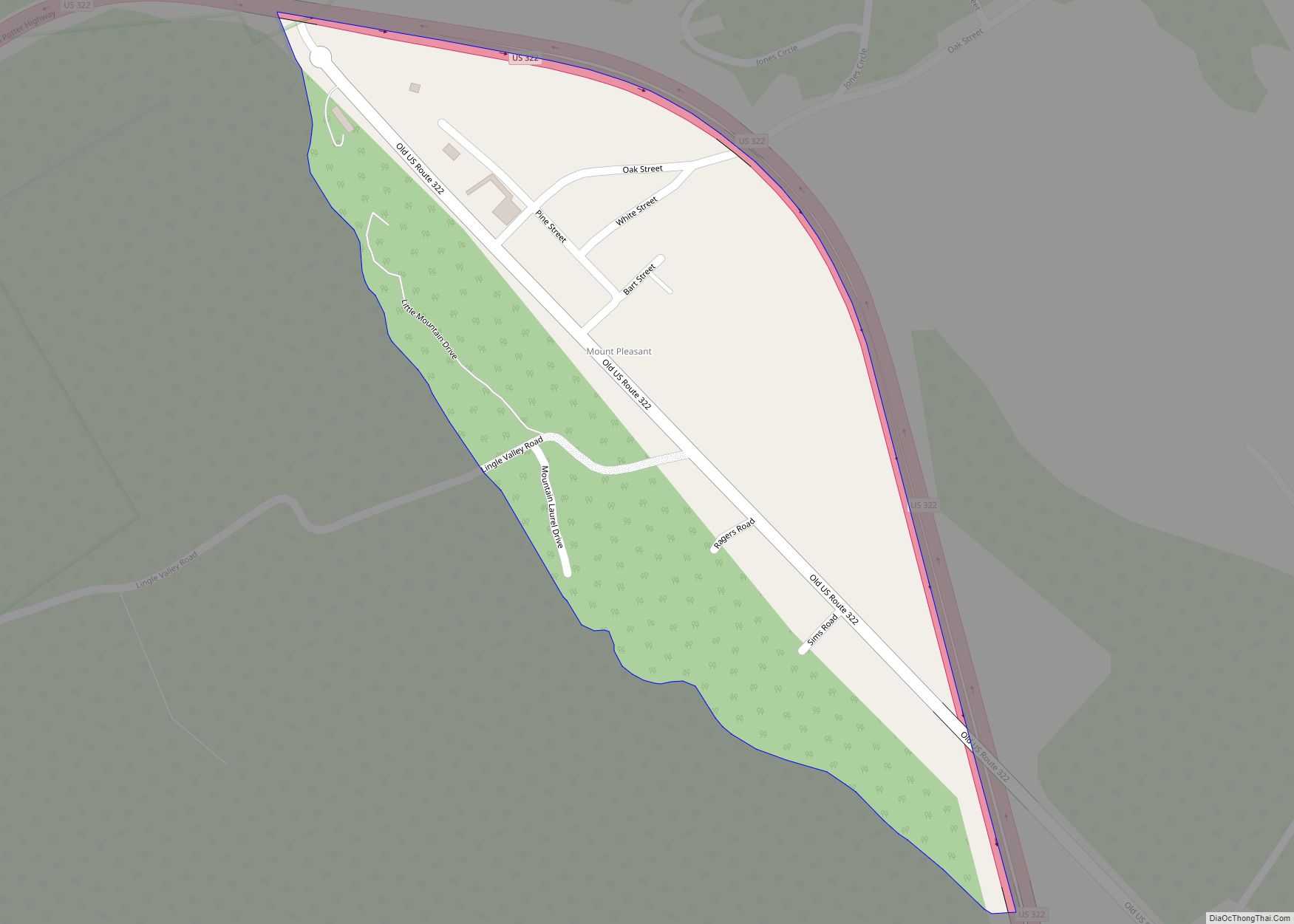 Map of Potlicker Flats CDP