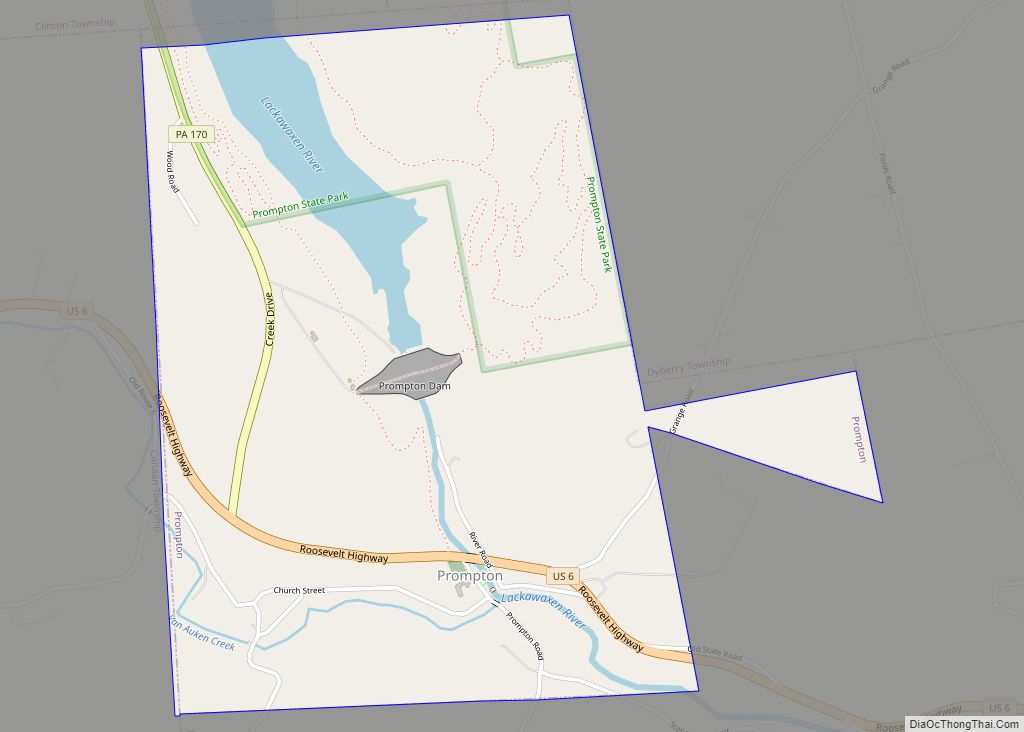 Map of Prompton borough