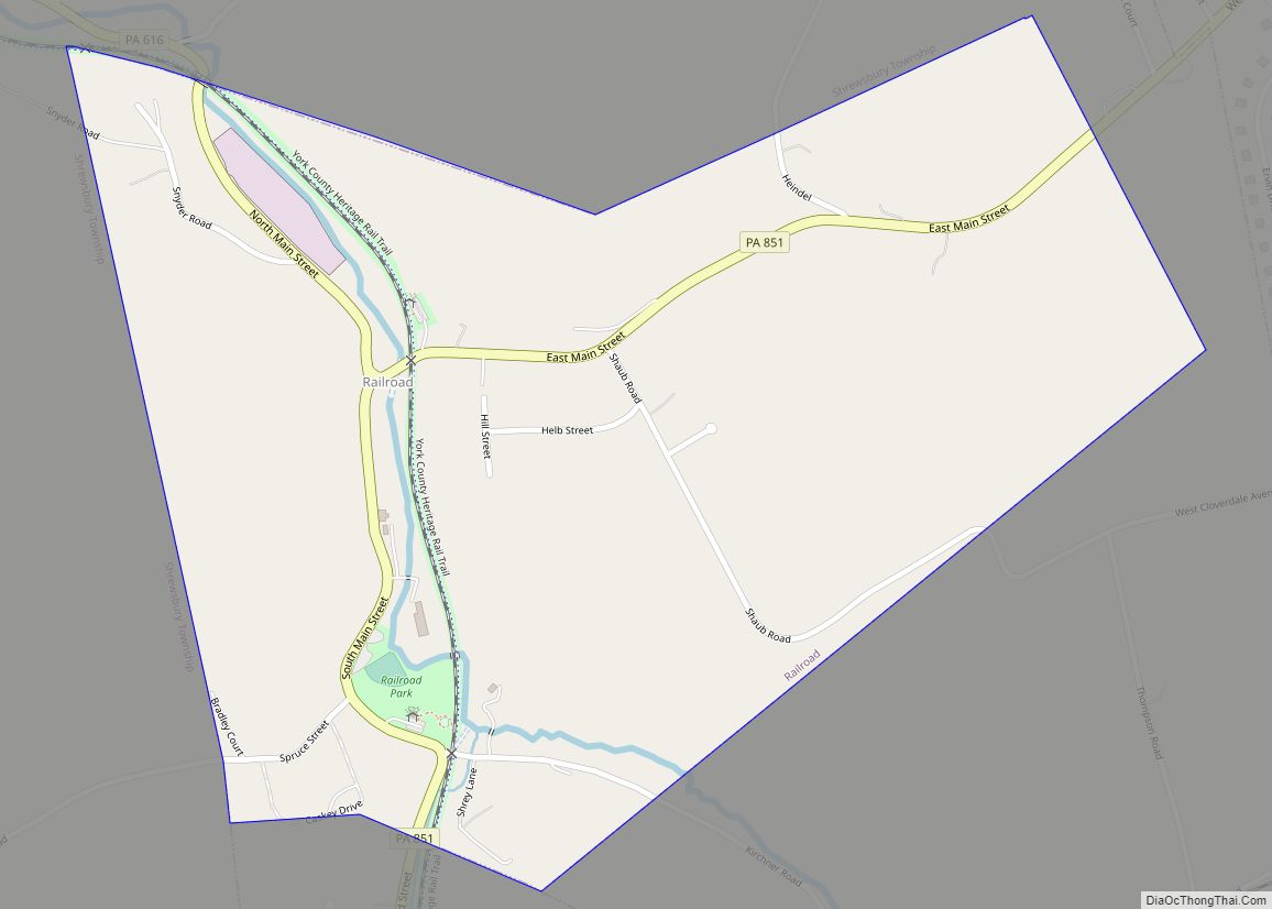 Map of Railroad borough