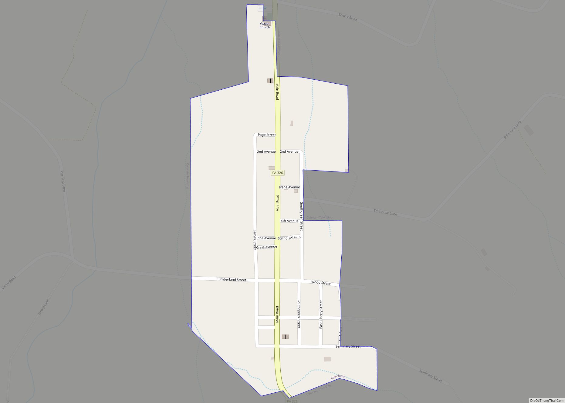 Map of Rainsburg borough