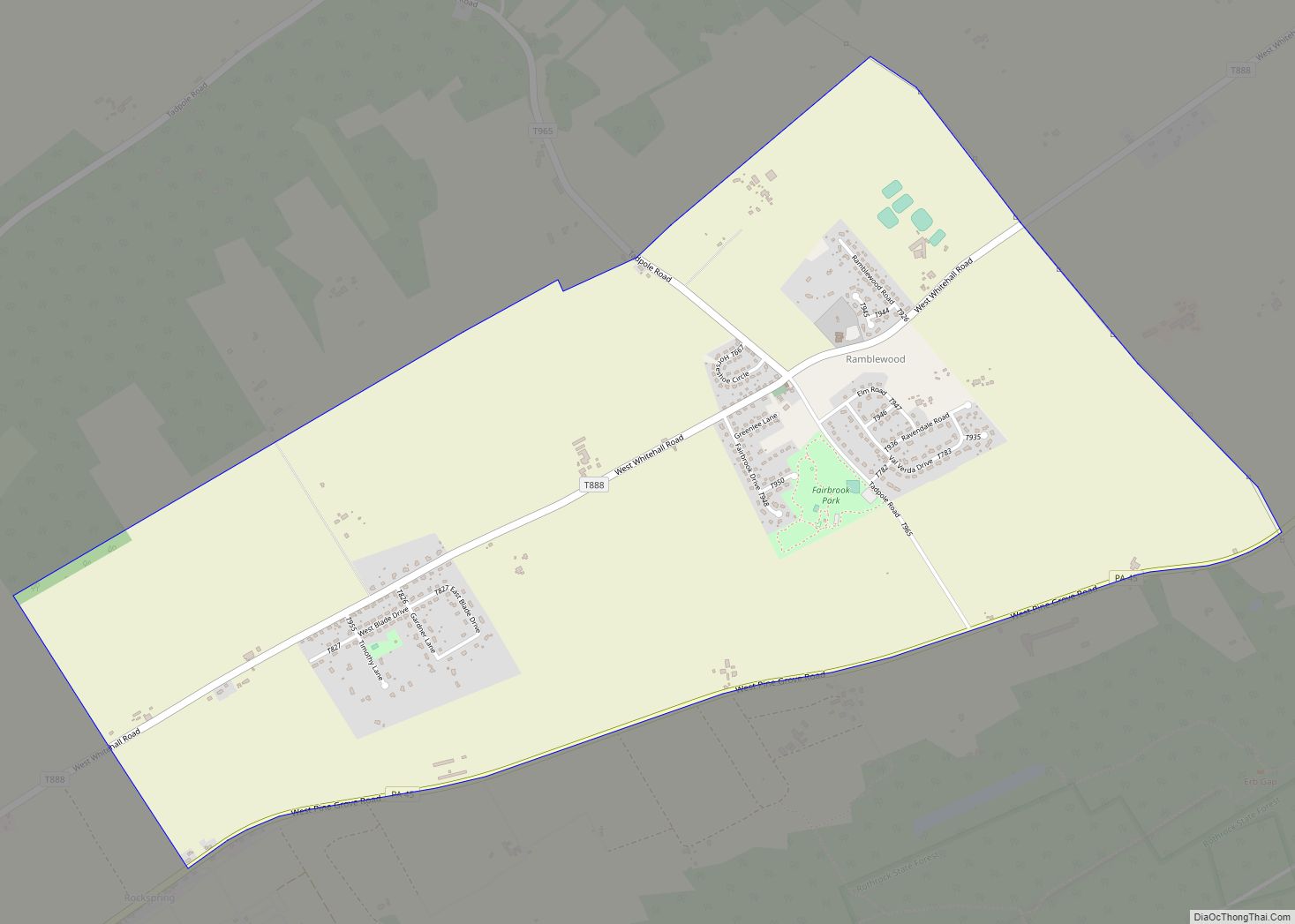 Map of Ramblewood CDP, Pennsylvania