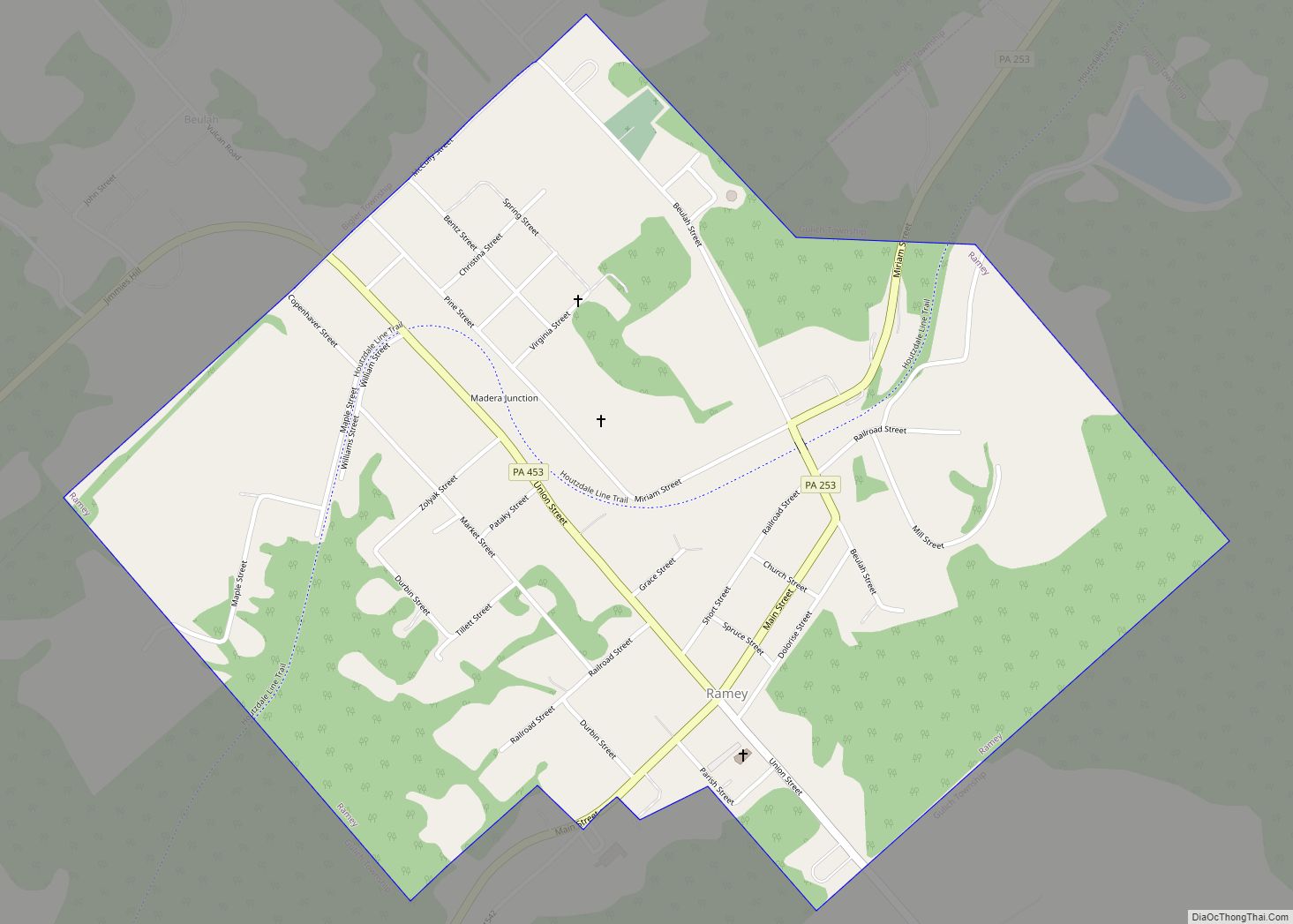 Map of Ramey borough