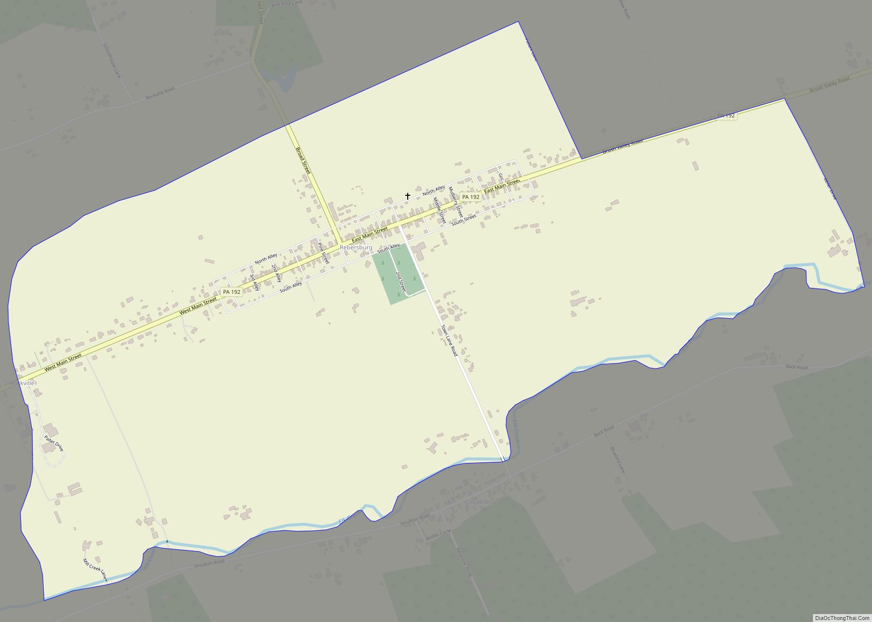 Map of Rebersburg CDP