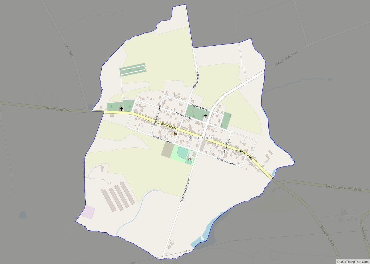 Map of Rehrersburg CDP