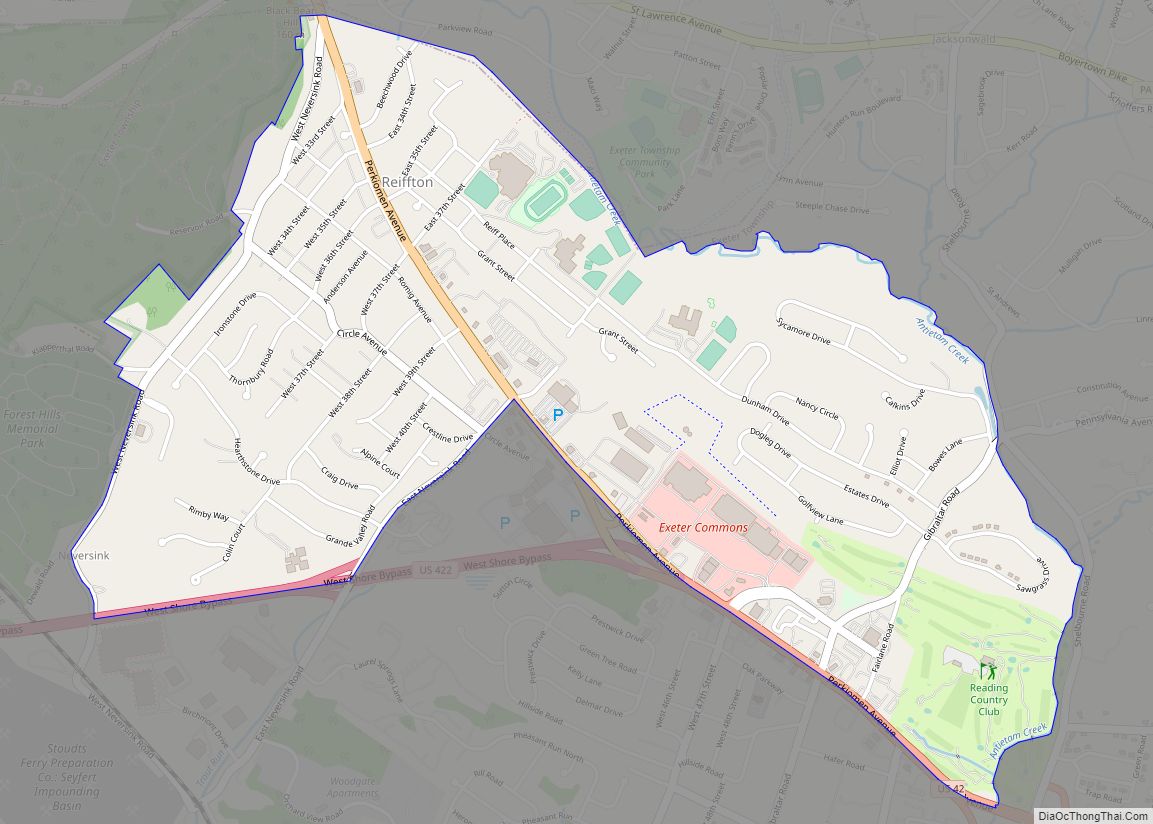 Map of Reiffton CDP