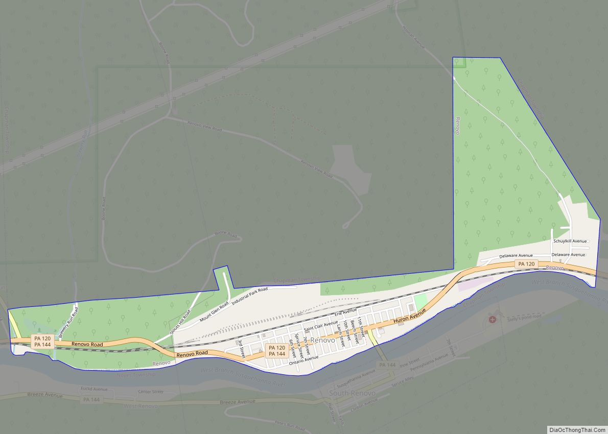 Map of Renovo borough