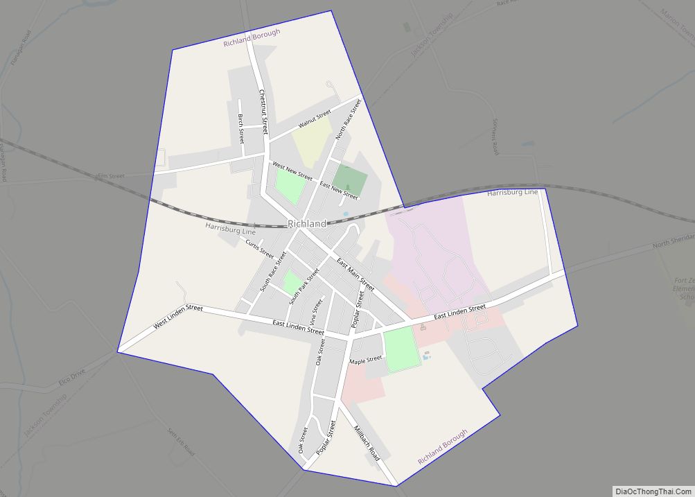 Map of Richland borough, Pennsylvania