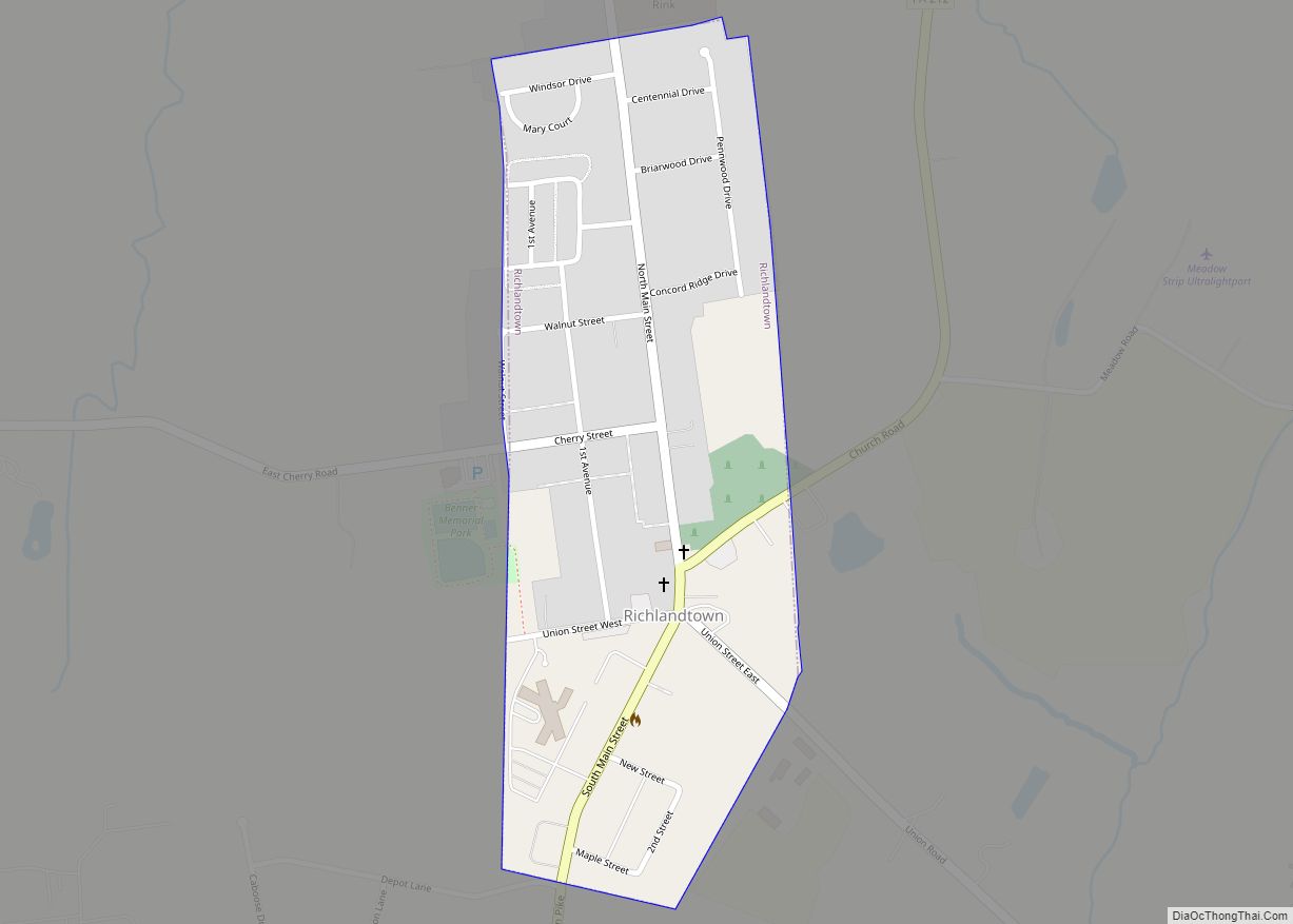 Map of Richlandtown borough