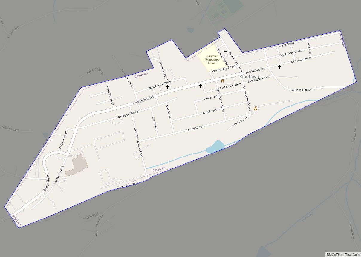 Map of Ringtown borough