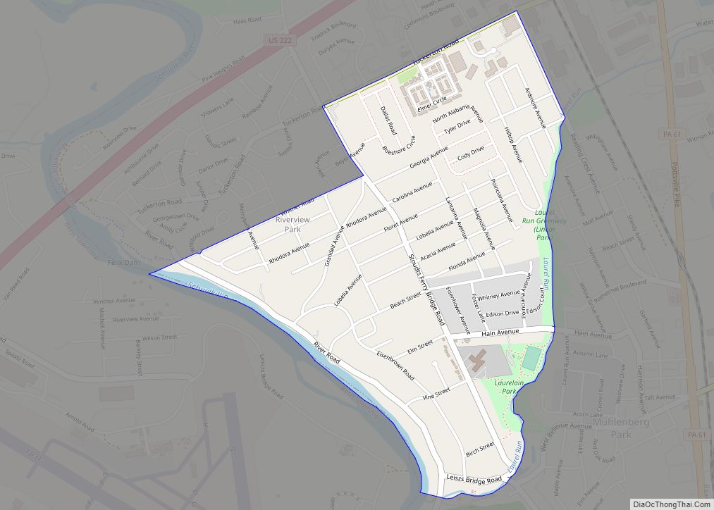 Map of Riverview Park CDP