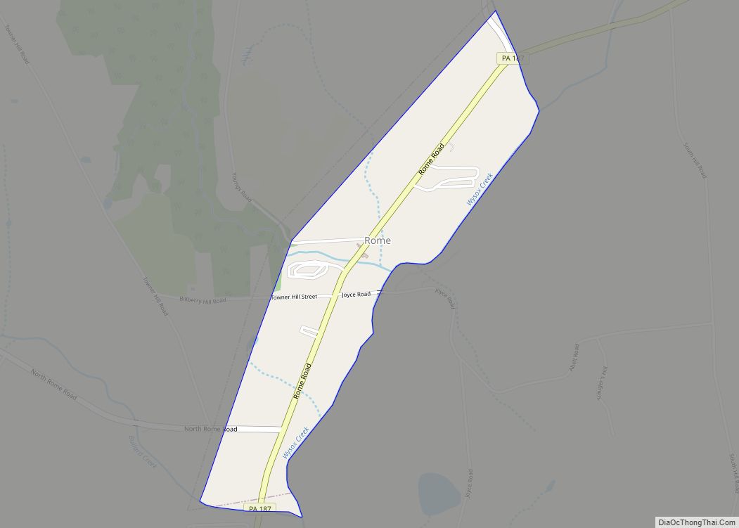 Map of Rome borough, Pennsylvania