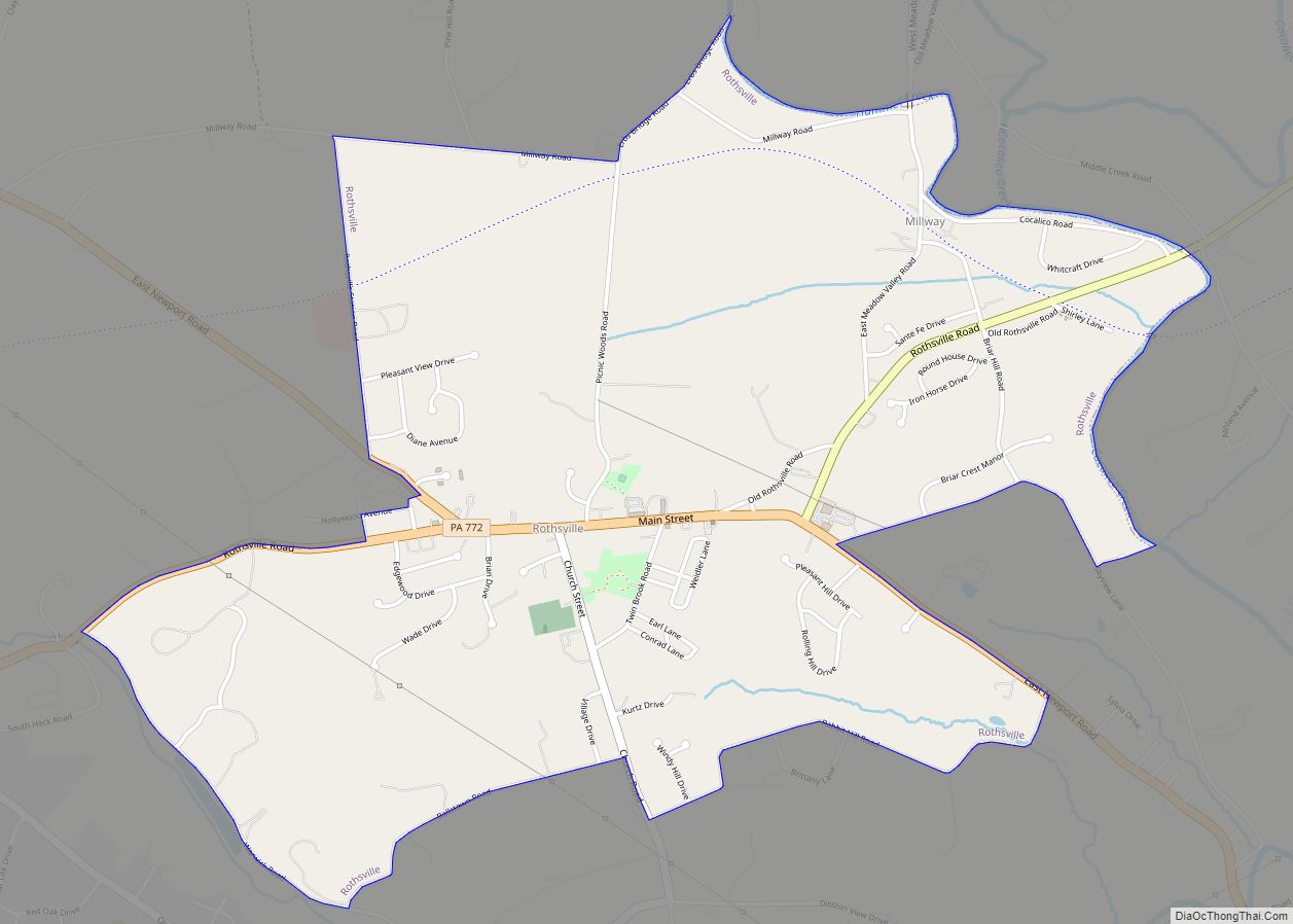 Map of Rothsville CDP