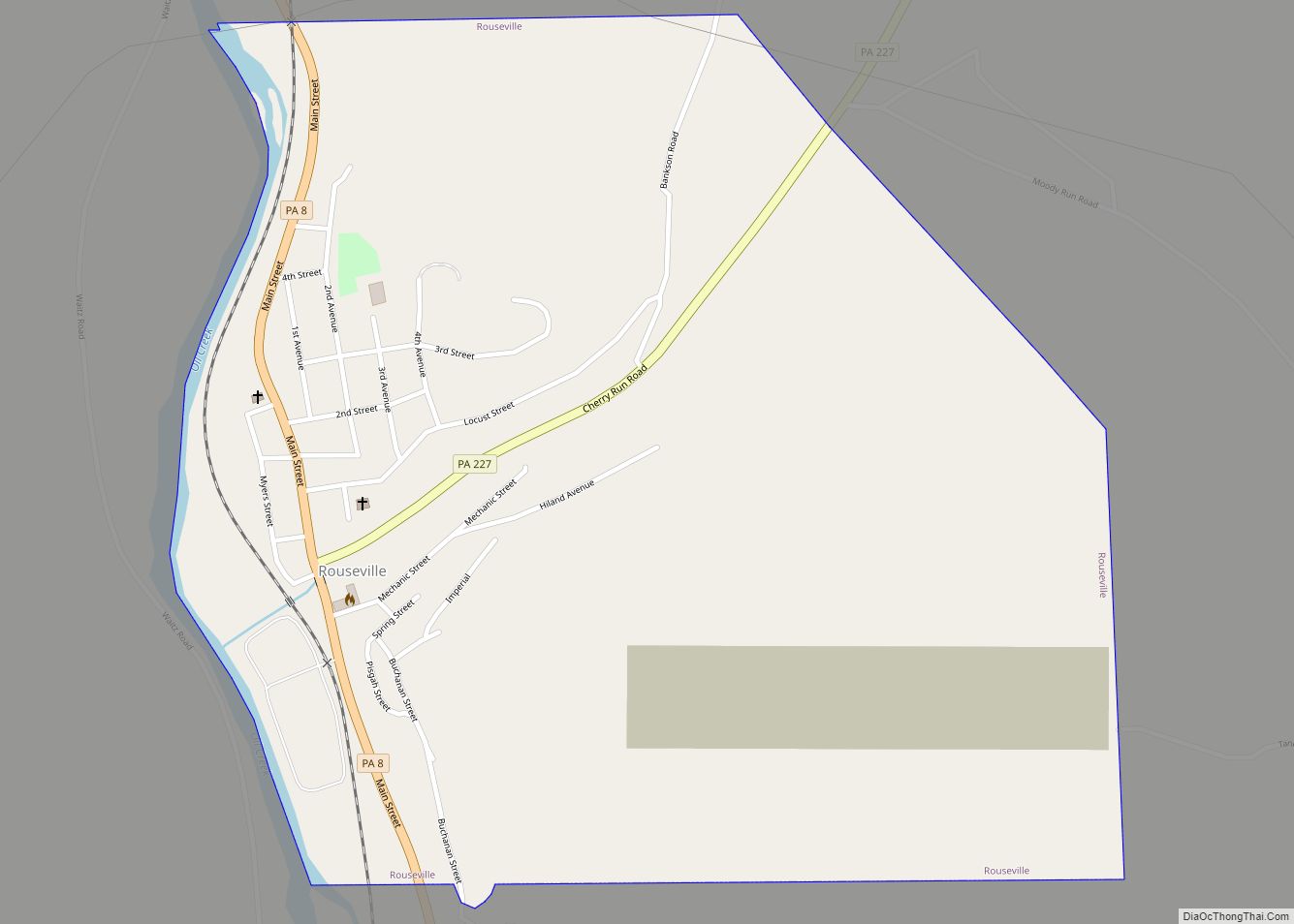 Map of Rouseville borough