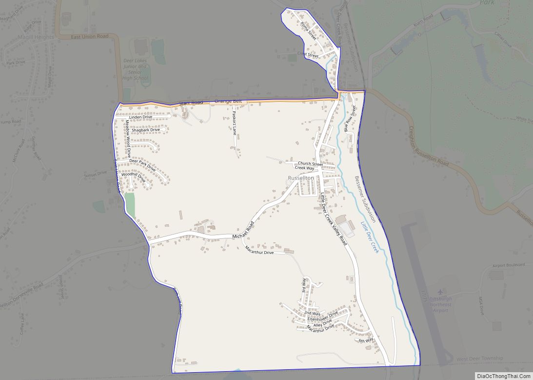 Map of Russellton CDP