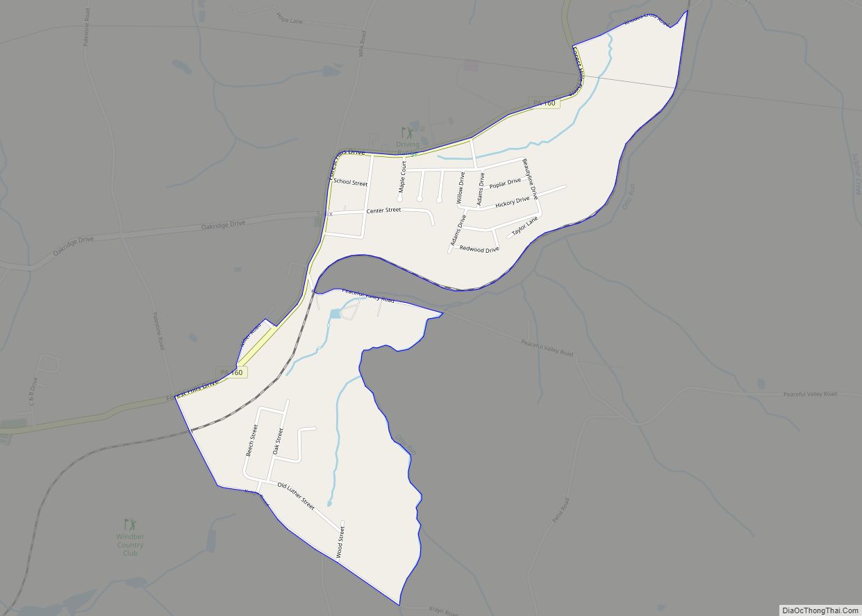 Map of Salix CDP, Pennsylvania