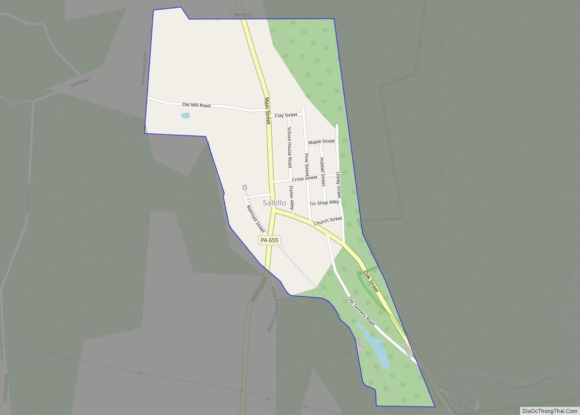 Map of Saltillo borough, Pennsylvania