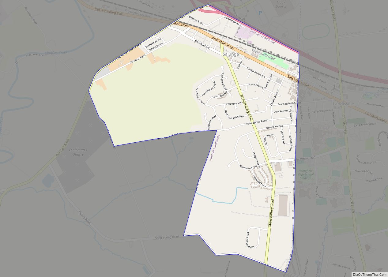 Map of Salunga CDP