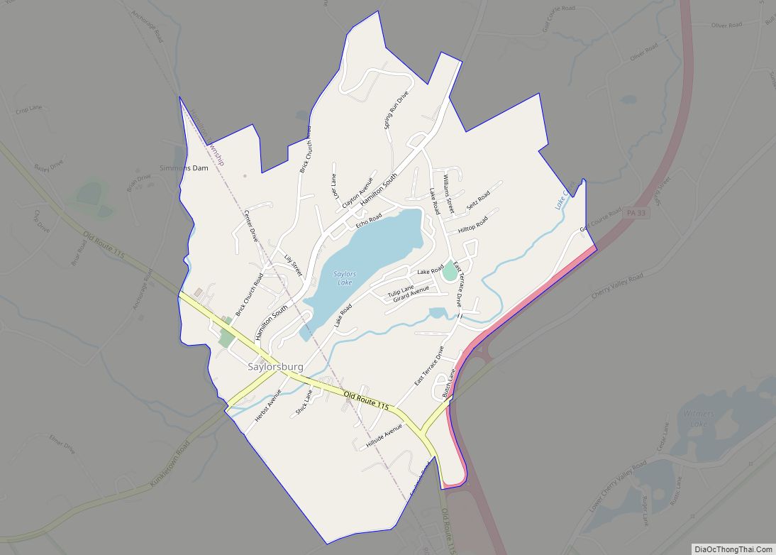 Map of Saylorsburg CDP