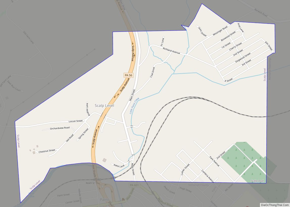 Map of Scalp Level borough