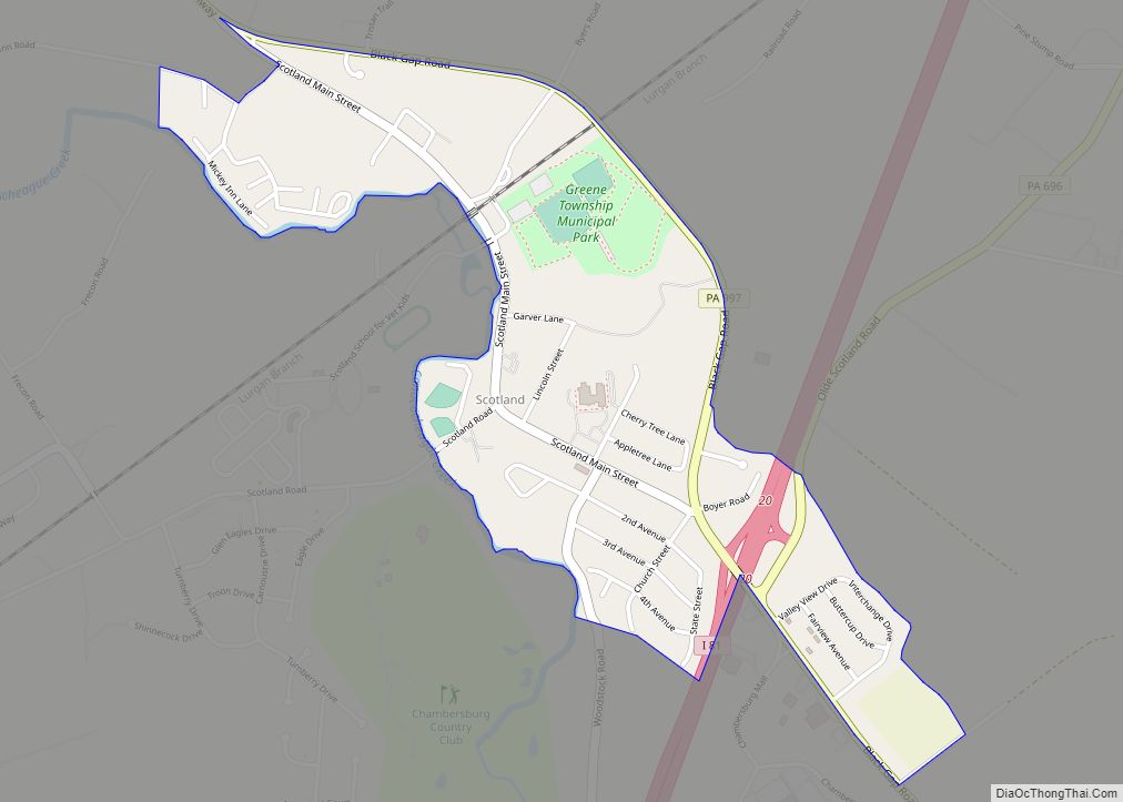 Map of Scotland CDP, Pennsylvania