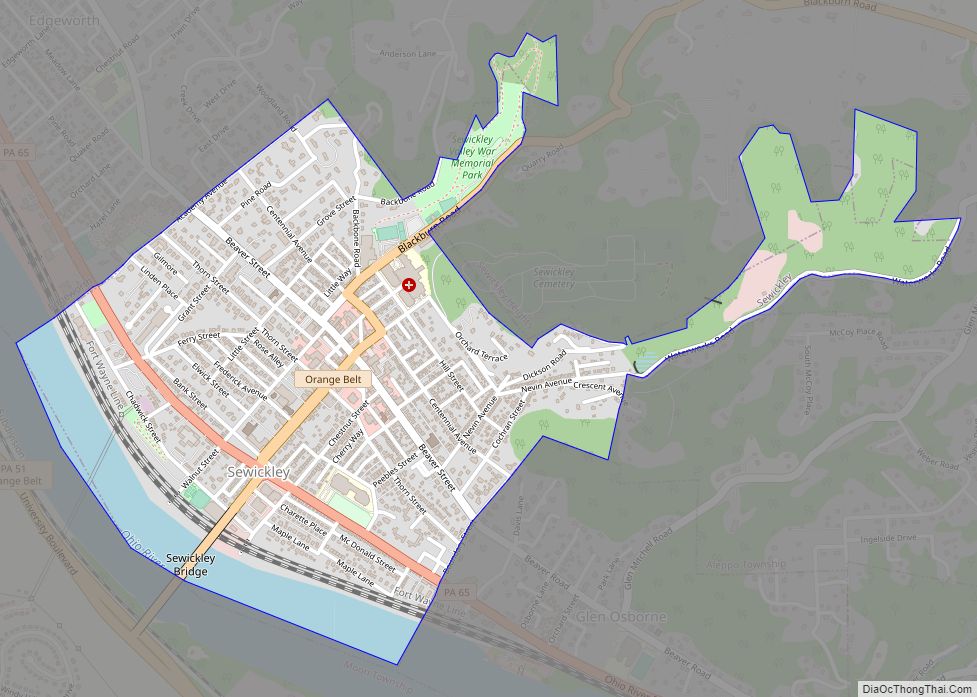 Map of Sewickley borough