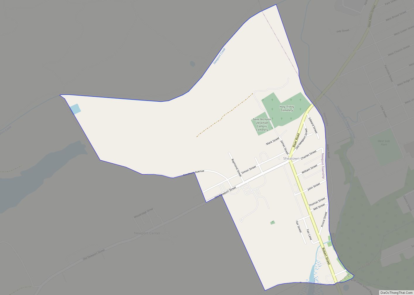 Map of Sheatown CDP