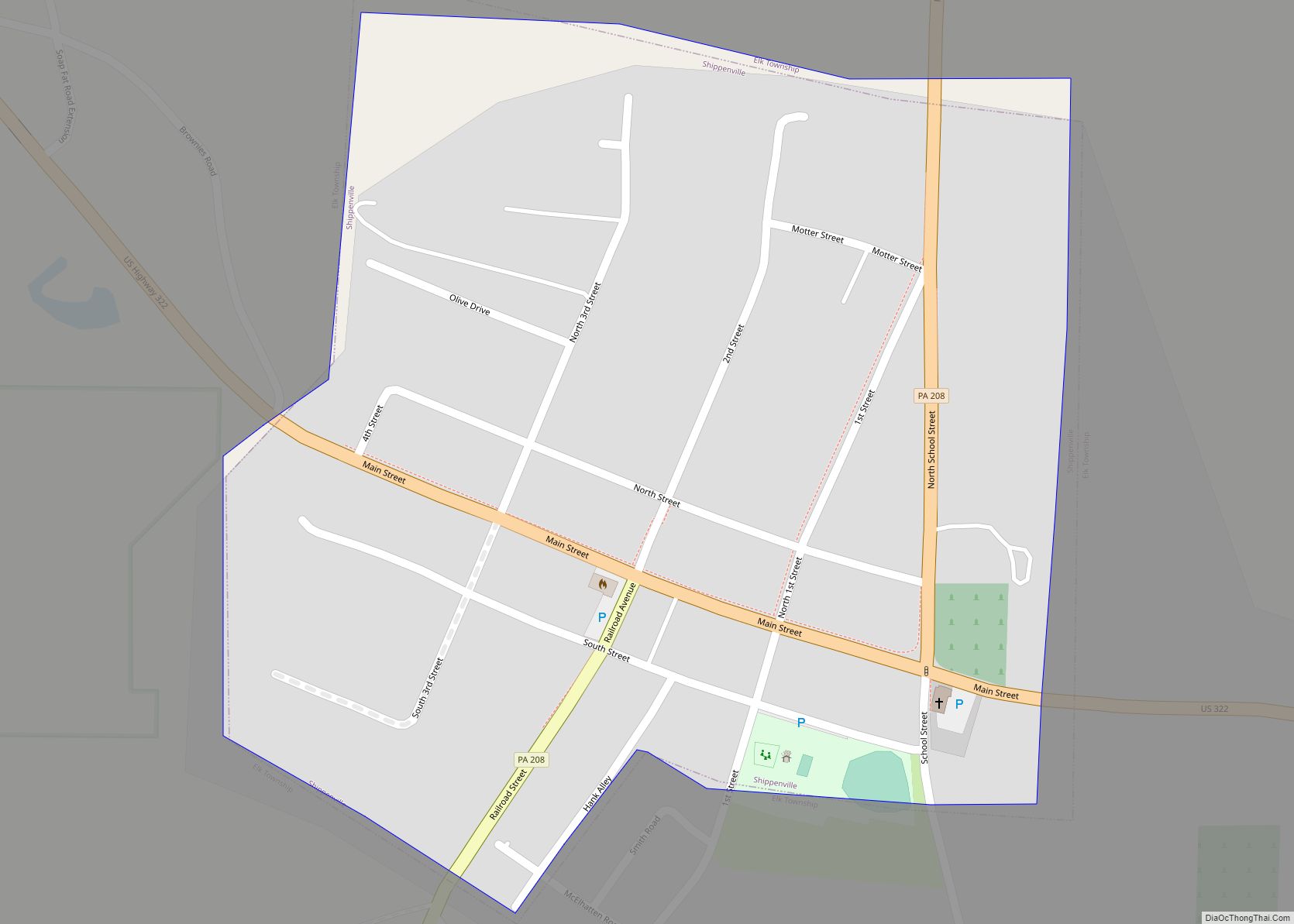 Map of Shippenville borough