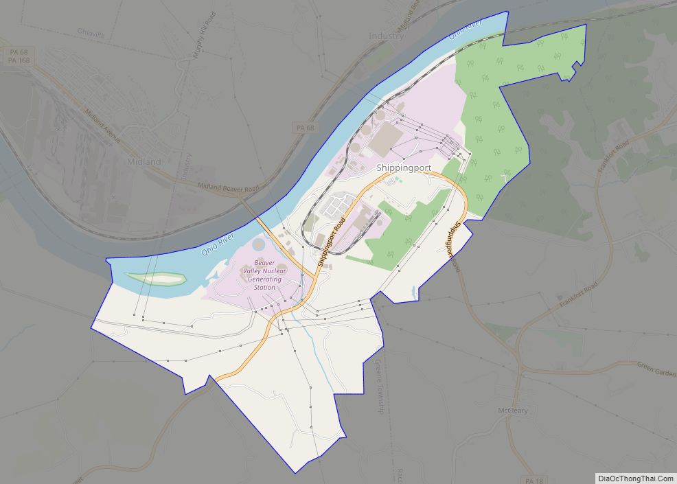 Map of Shippingport borough