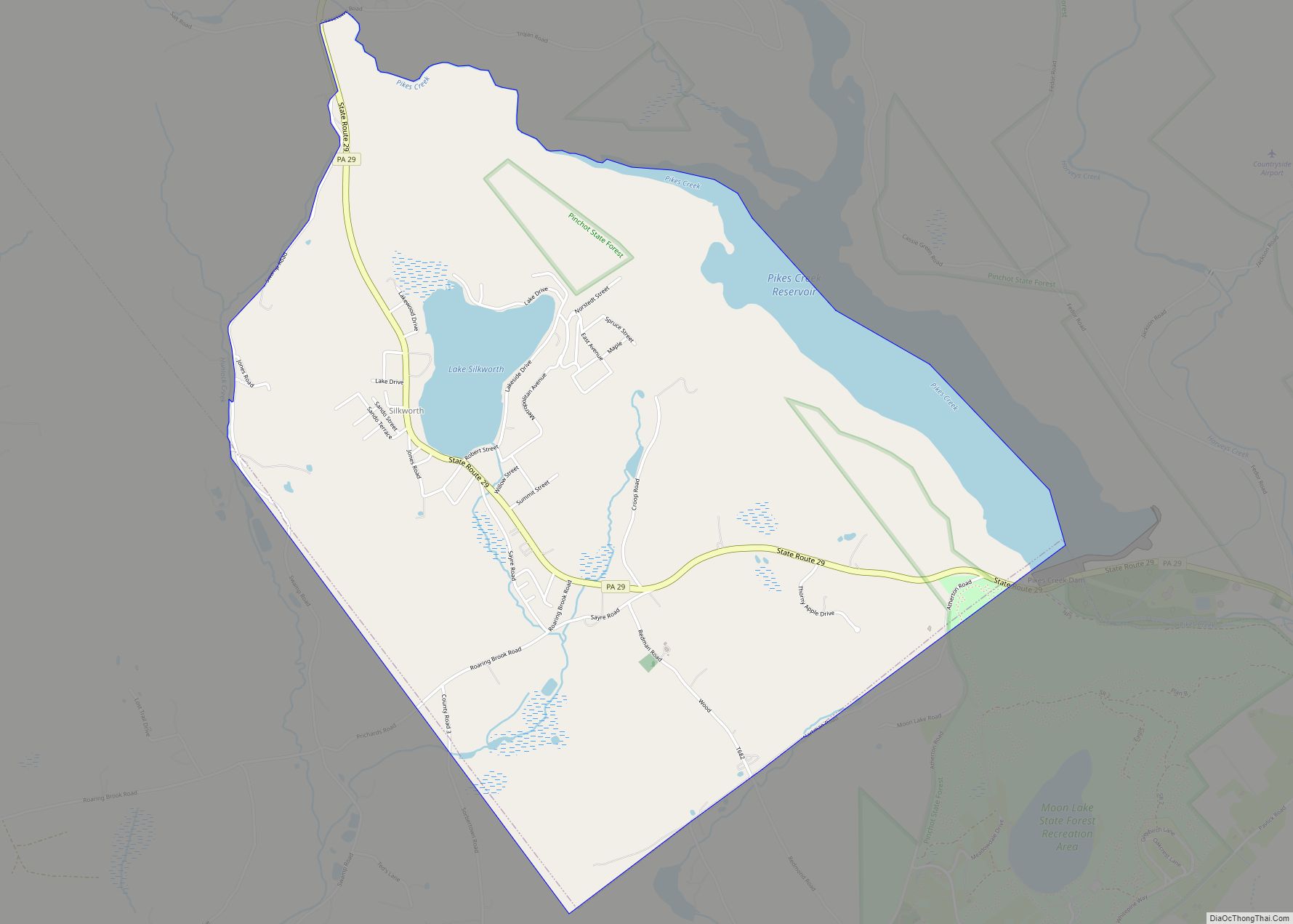 Map of Silkworth CDP