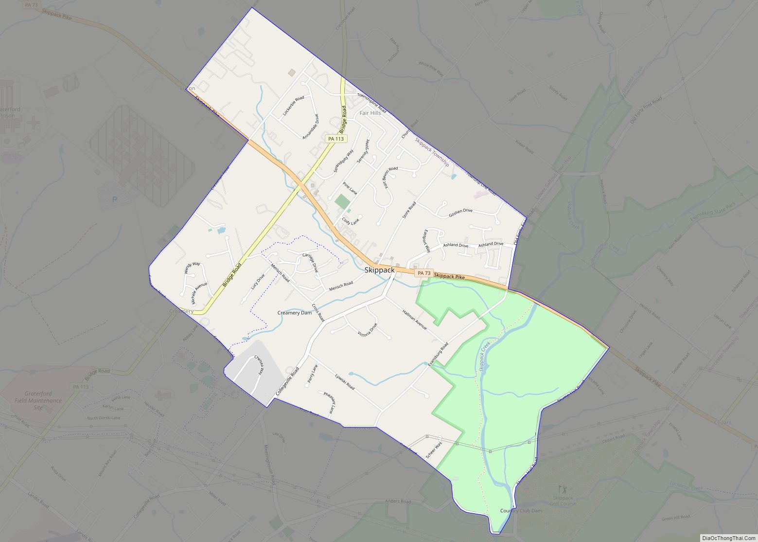 Map of Skippack CDP