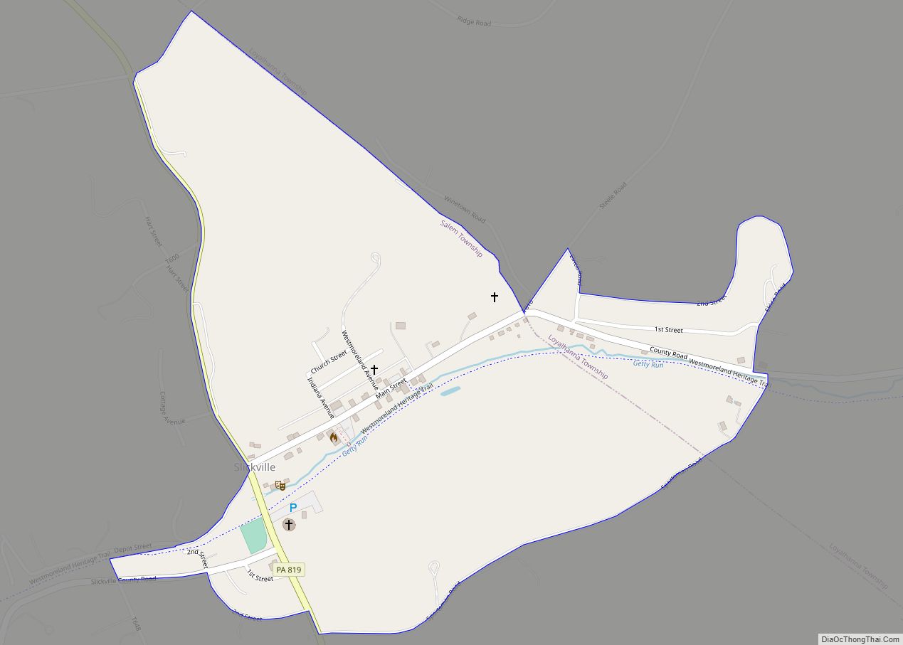 Map of Slickville CDP