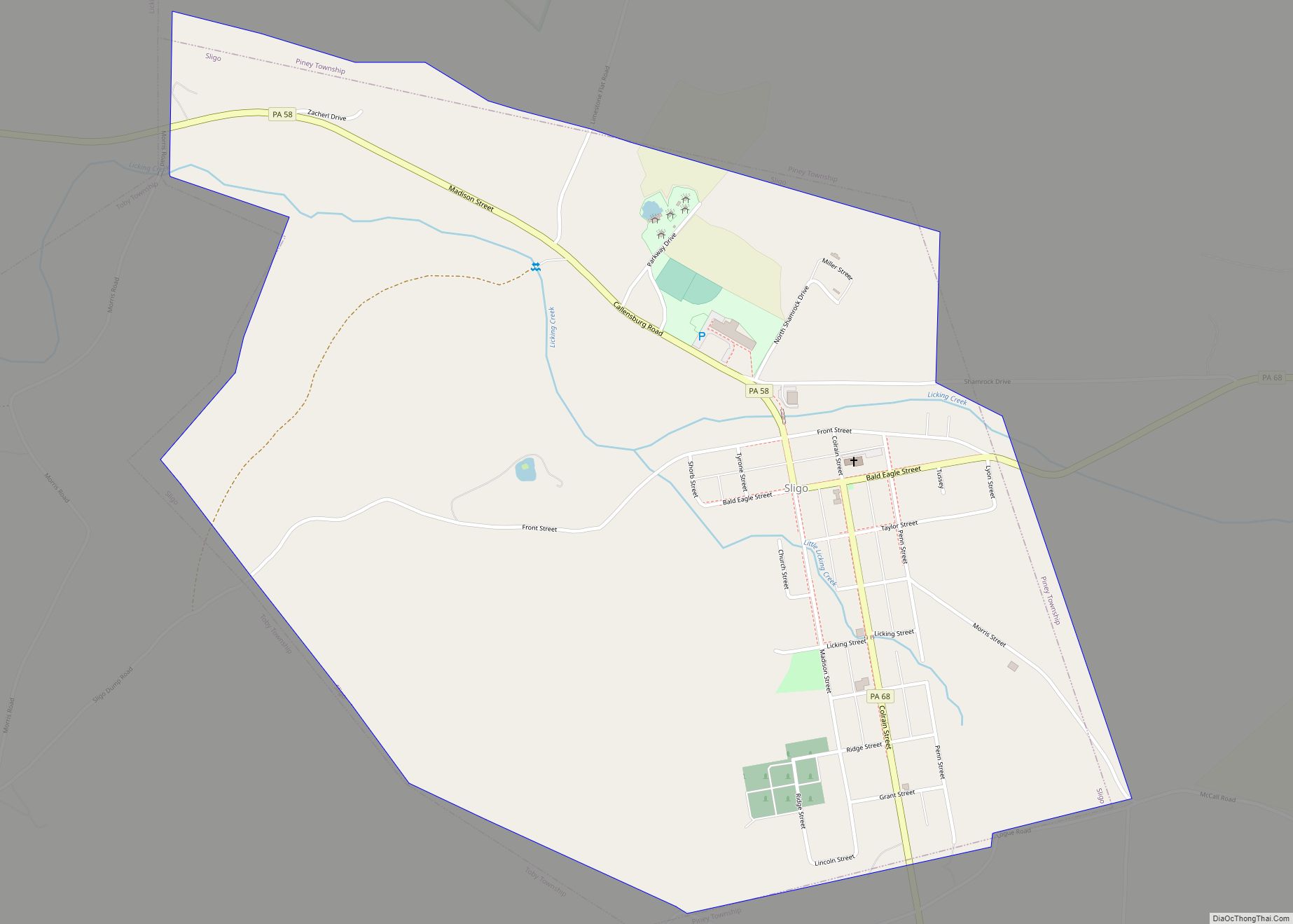 Map of Sligo borough