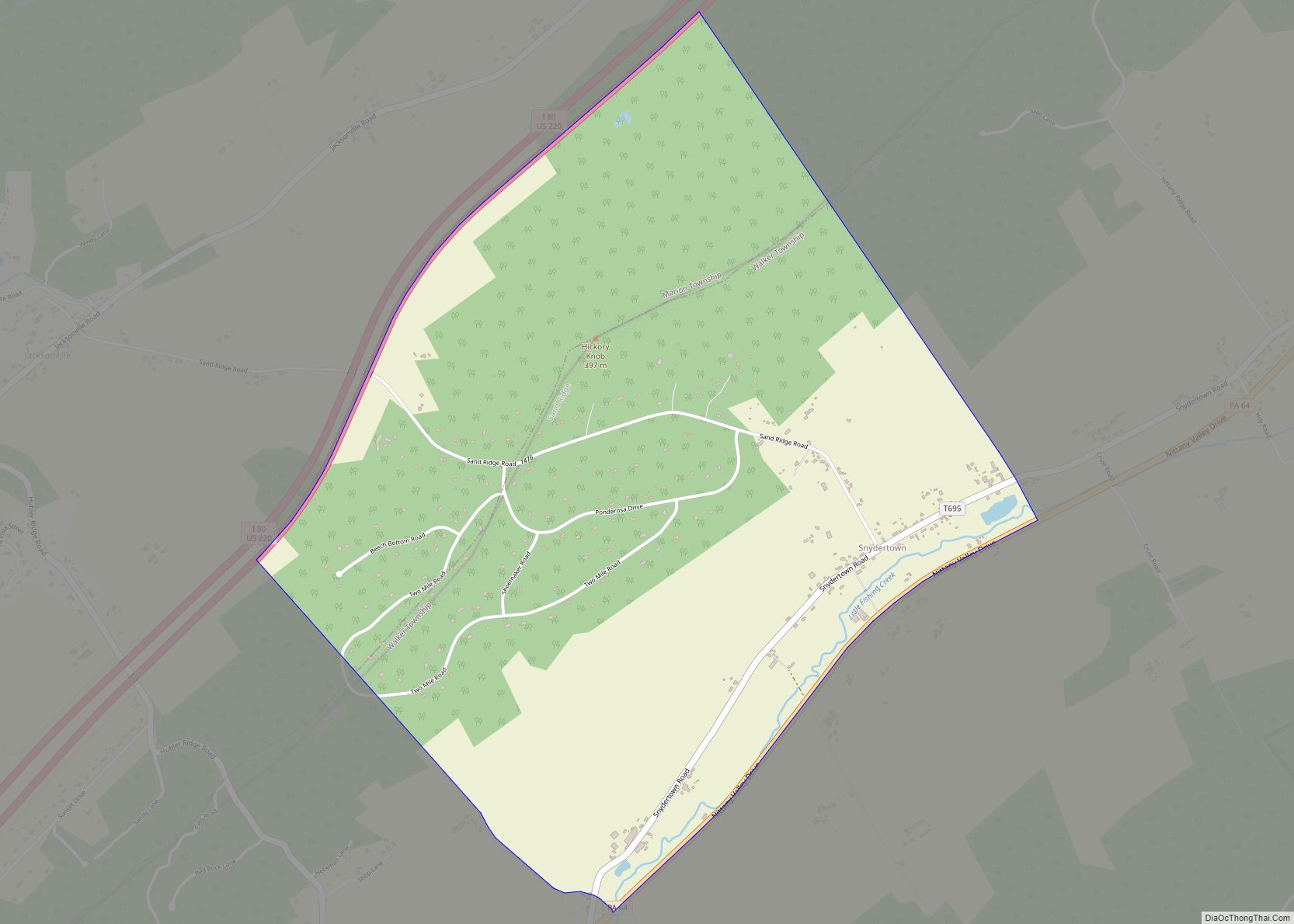 Map of Snydertown CDP