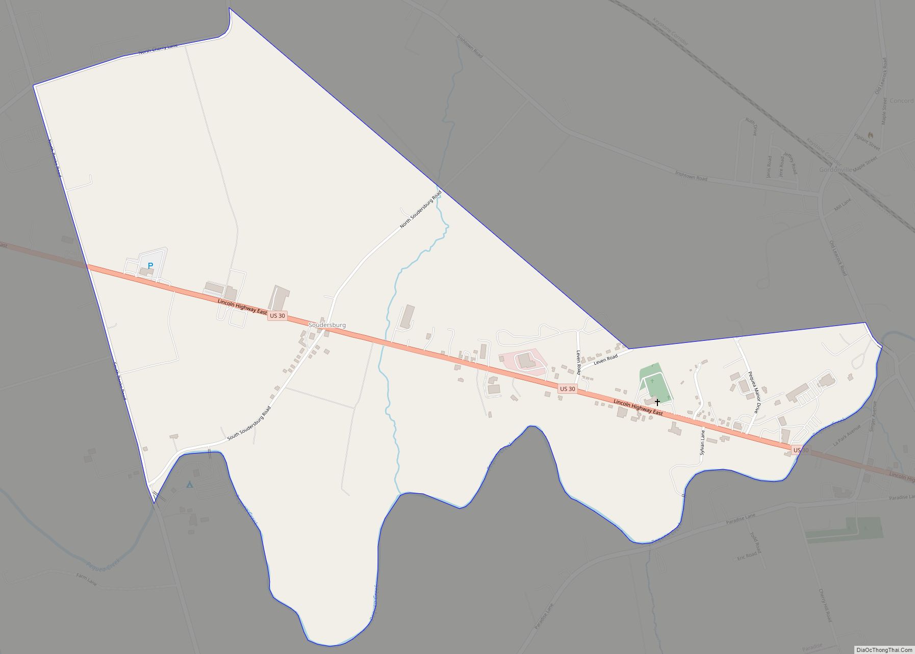 Map of Soudersburg CDP