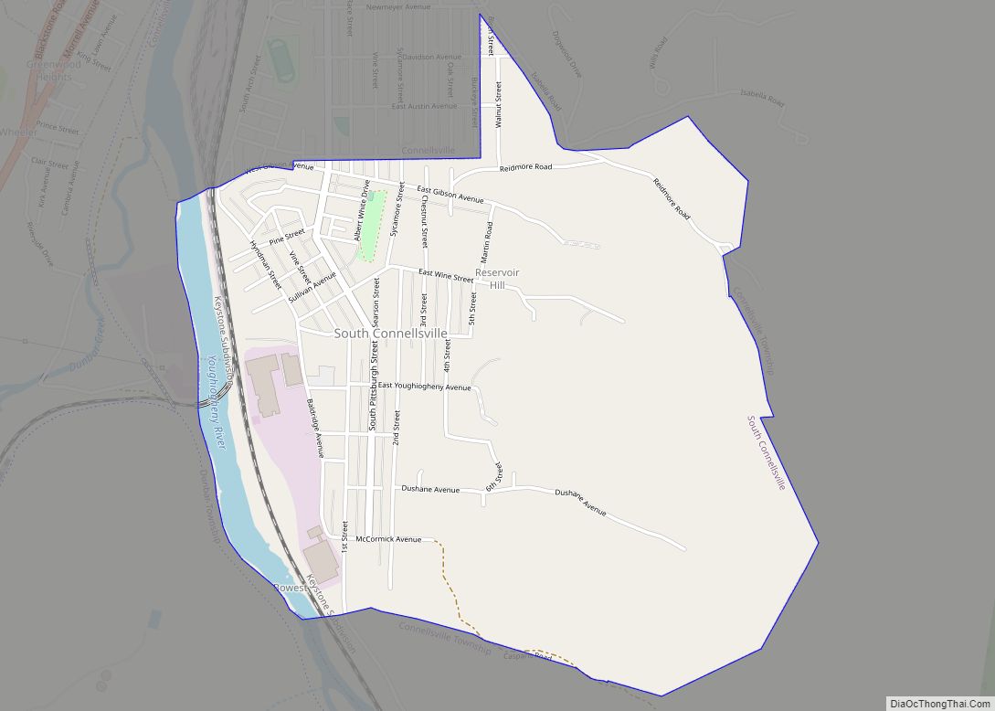 Map of South Connellsville borough