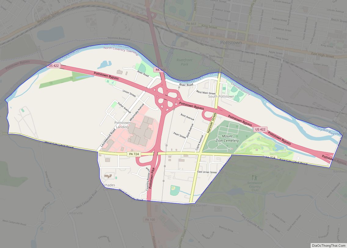 Map of South Pottstown CDP