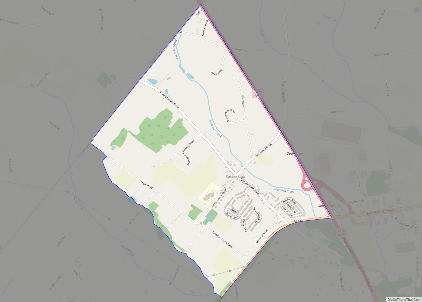 Map of Spinnerstown CDP