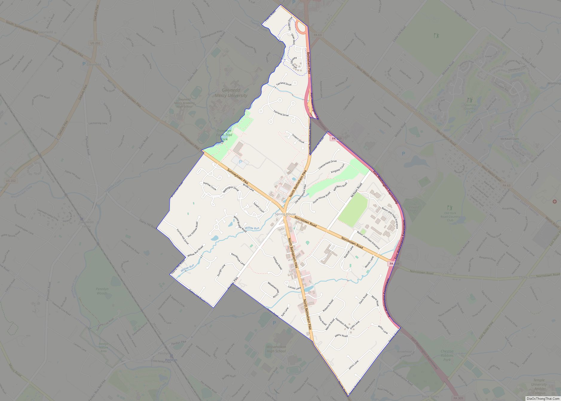 Map of Spring House CDP