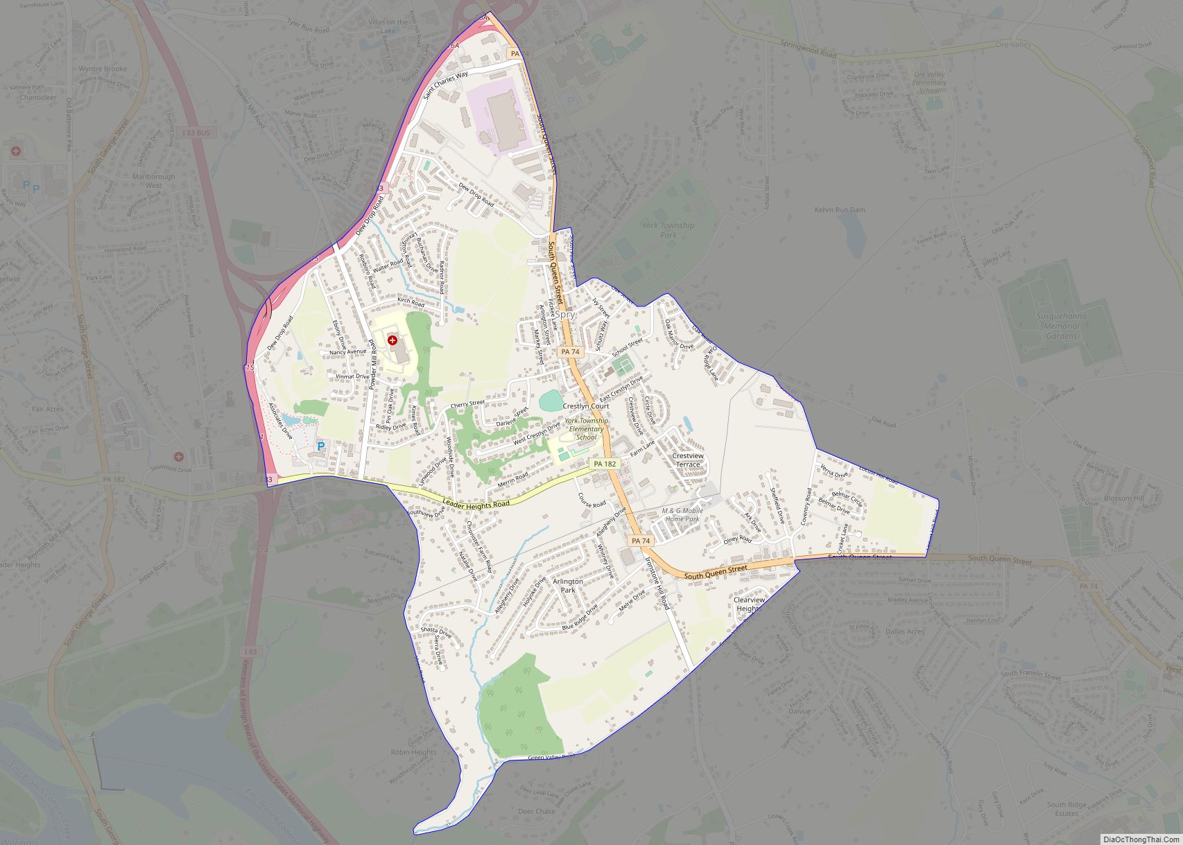 Map of Spry CDP