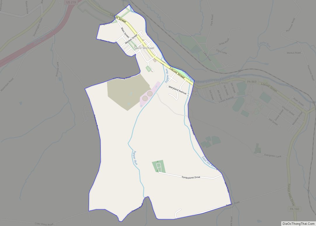 Map of St. Michael CDP, Pennsylvania