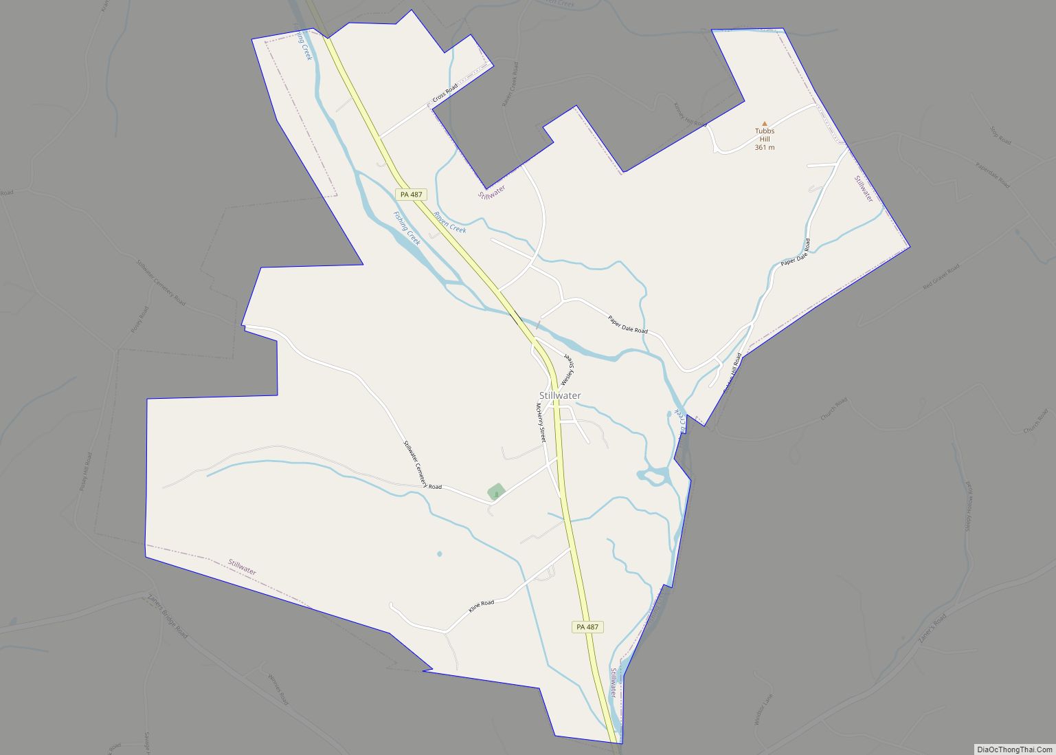 Map of Stillwater borough, Pennsylvania