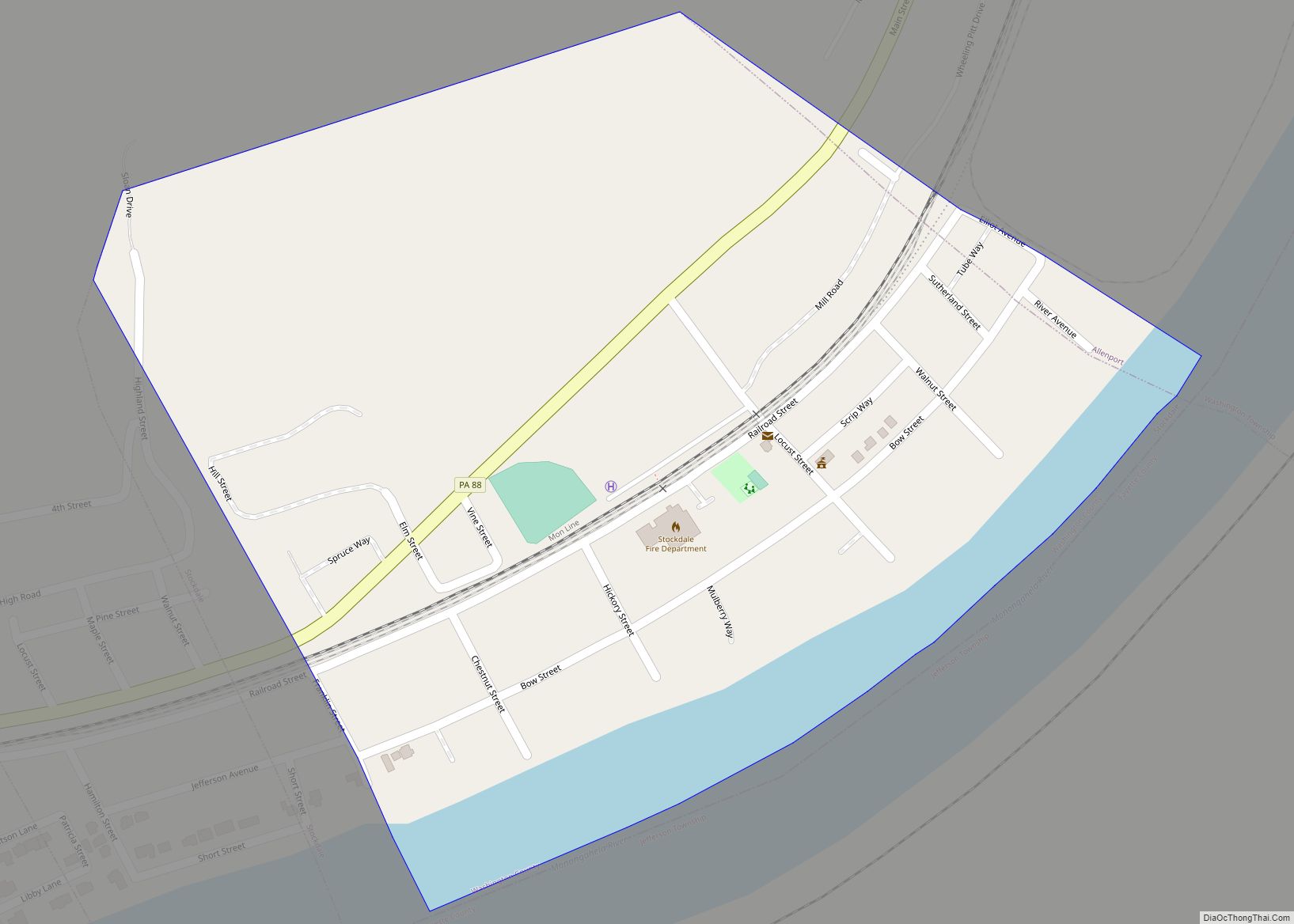 Map of Stockdale borough, Pennsylvania