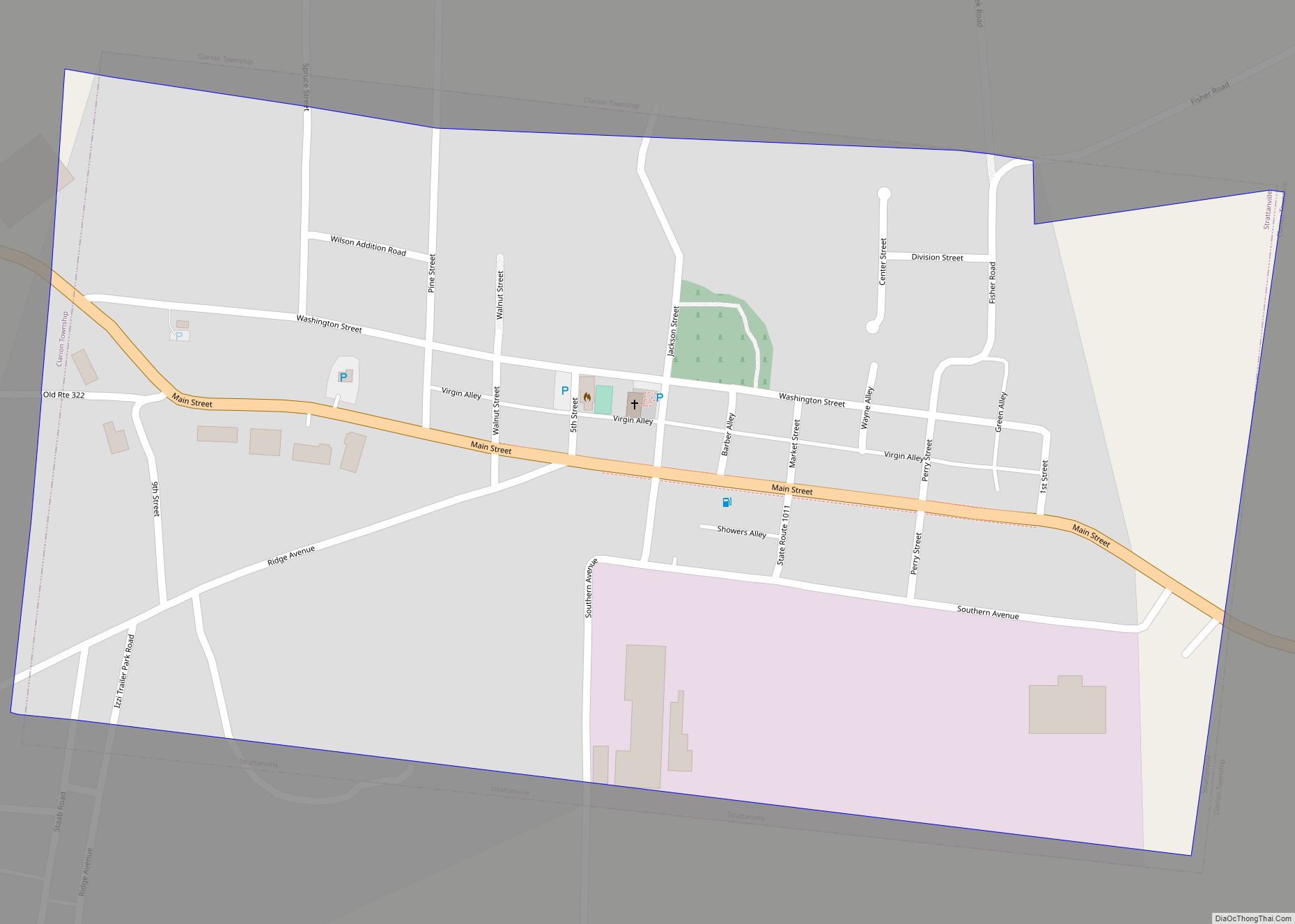 Map of Strattanville borough