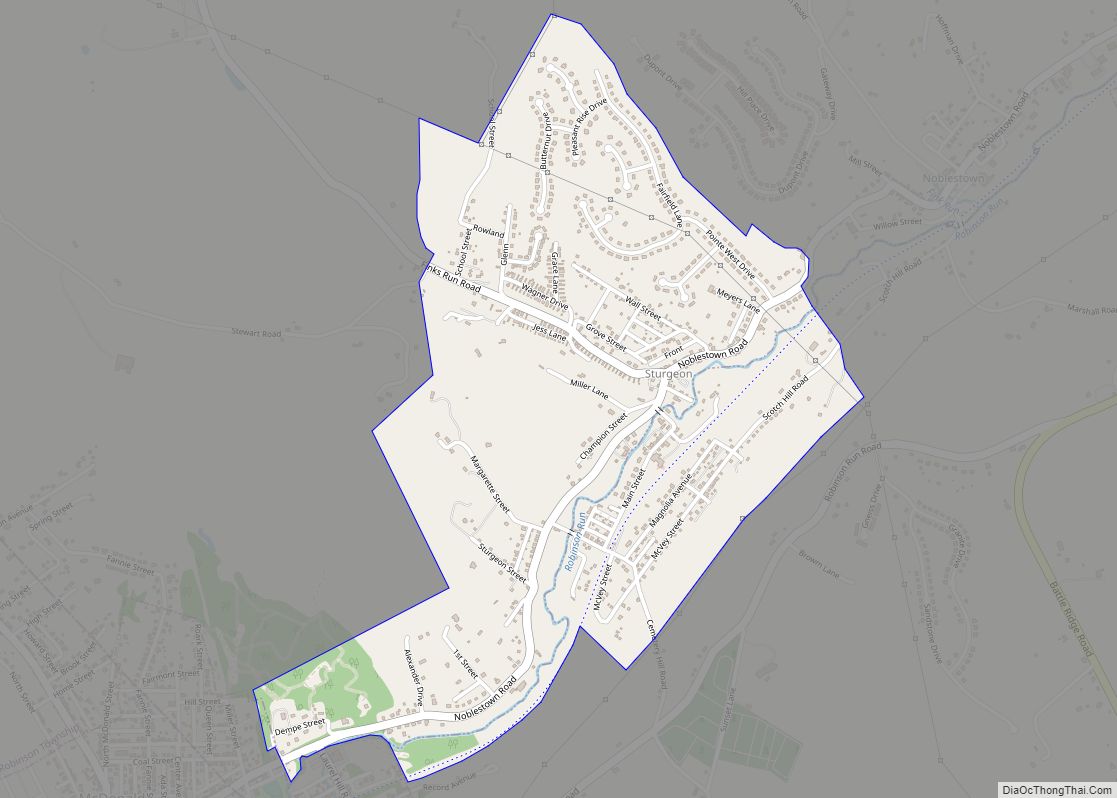 Map of Sturgeon CDP, Pennsylvania